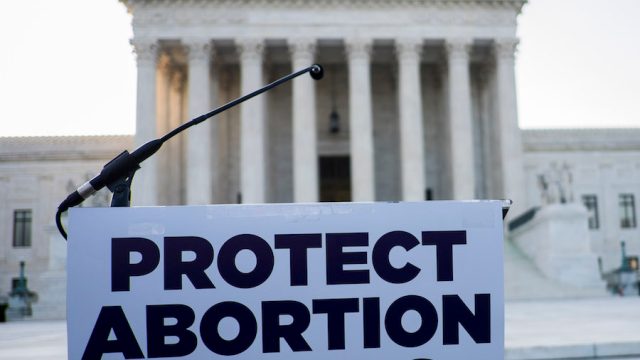 Pr-choice protest at U.S. Supreme Court