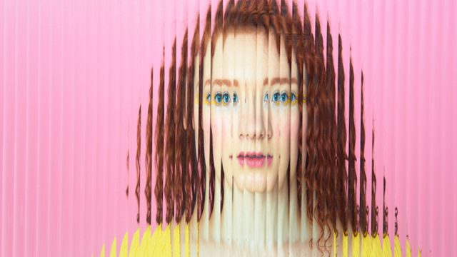 Woman with split face