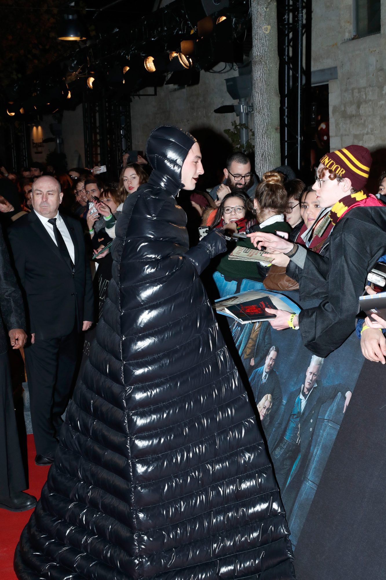 Ezra miller deals moncler coat