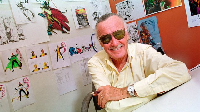 Stan Lee in his Los Angeles office