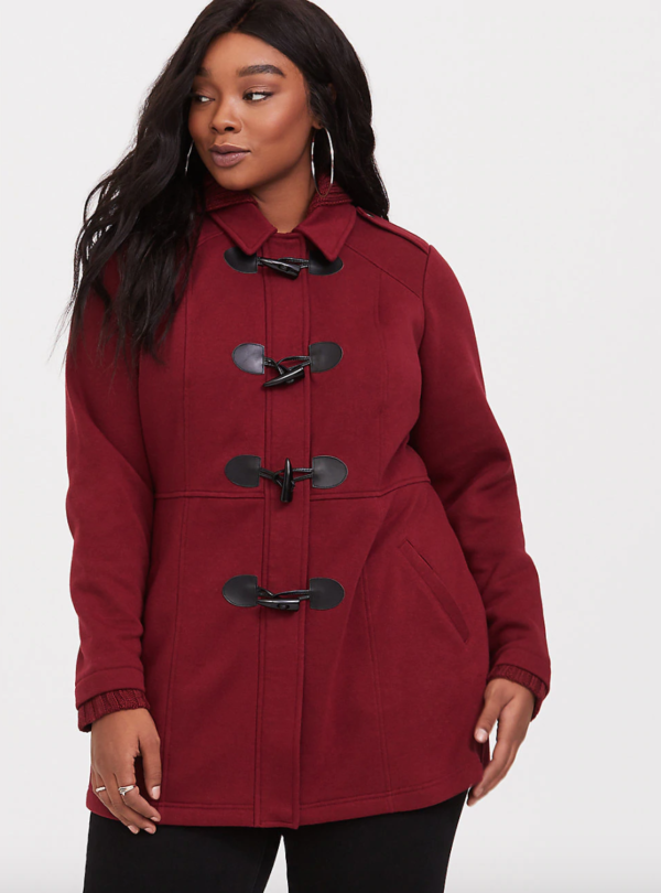 Women's plus size duffle coat sale