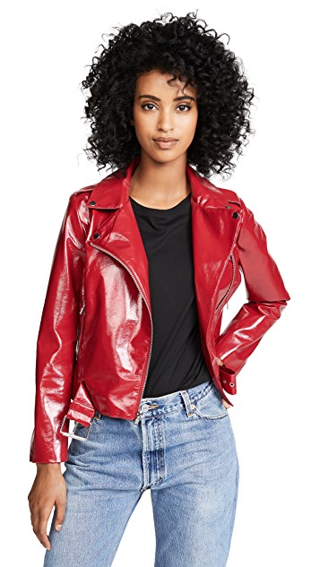 Wild fable 2025 red leather jacket