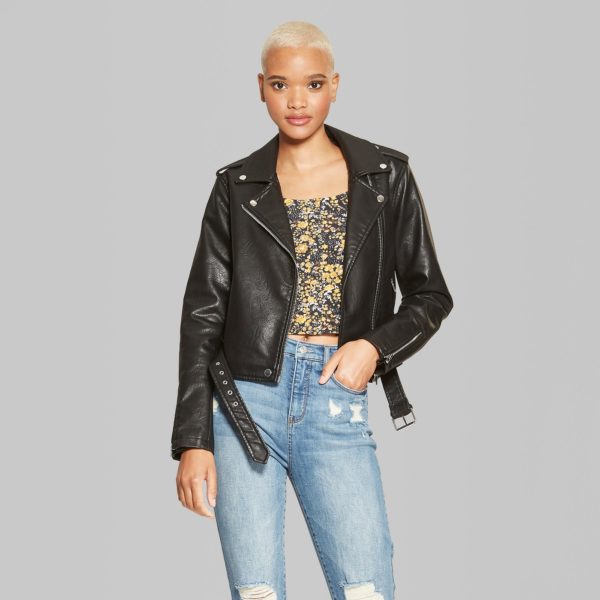 Wild Fable + Faux Leather Moto Jacket