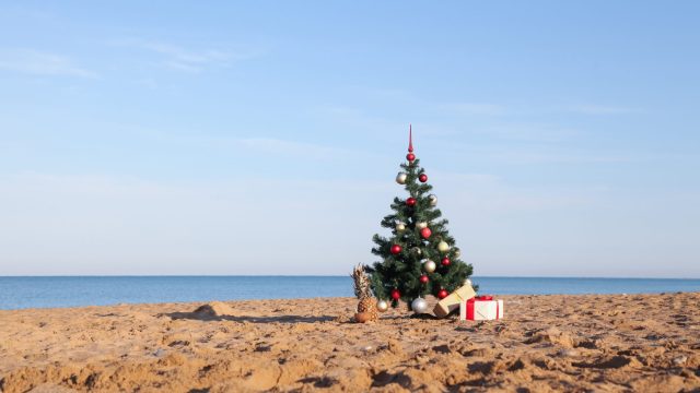holiday spirit in hot climate