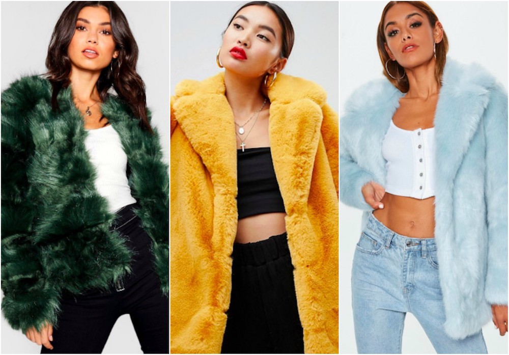 Neon yellow fur on sale jacket