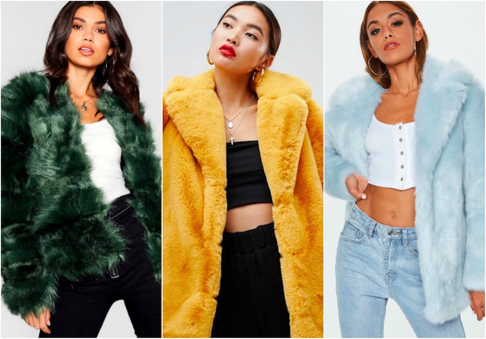 Colorful Faux Fur Coats To Shop This Fall Winter