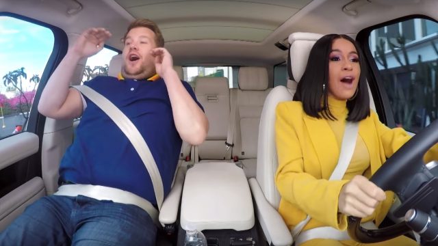 Watch Cardi B Demolish A Driving Course With James CordenHelloGiggles