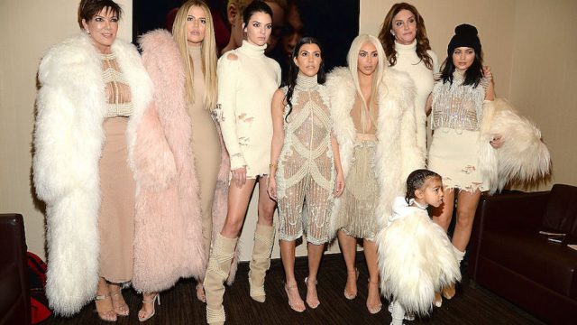 Kardashian Jenners at Yeezy fashion show