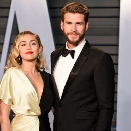 Miley Cyrus and Liam Hemsworth at 2018 Vanity Fair Oscar Party