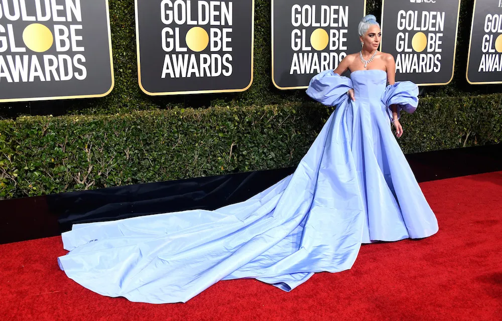 Lady Gaga Blue Hair And Dress 2019 Golden Globeshellogiggles 