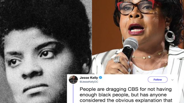 Journalists Ida B, Wells and April Ryan, with screenshot of Jesse Kelly tweet