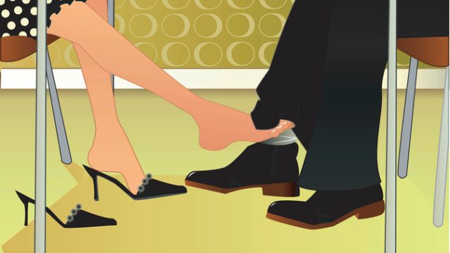 Play footsie means to flirt with someone by secretly touching feet…
