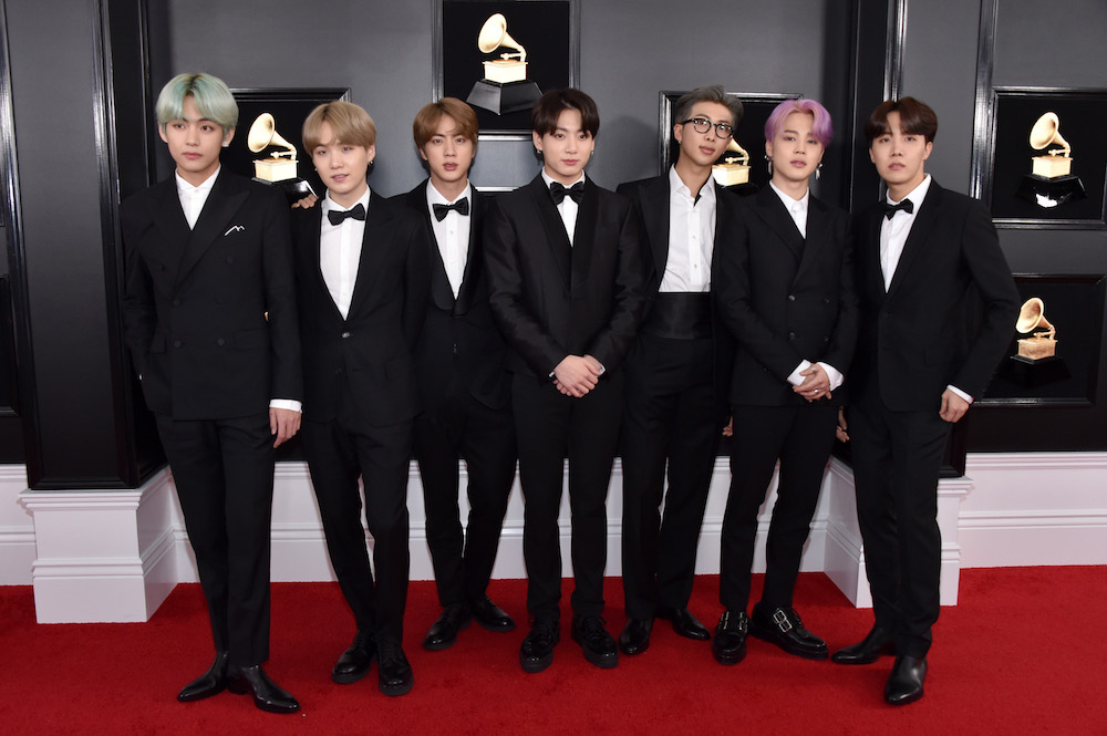 CBS on X: CAN WE TALK ABOUT THESE KINGS?! 💜 @bts_bighit just belongs on  this #GRAMMYs red carpet. Who's look is your fav?   / X