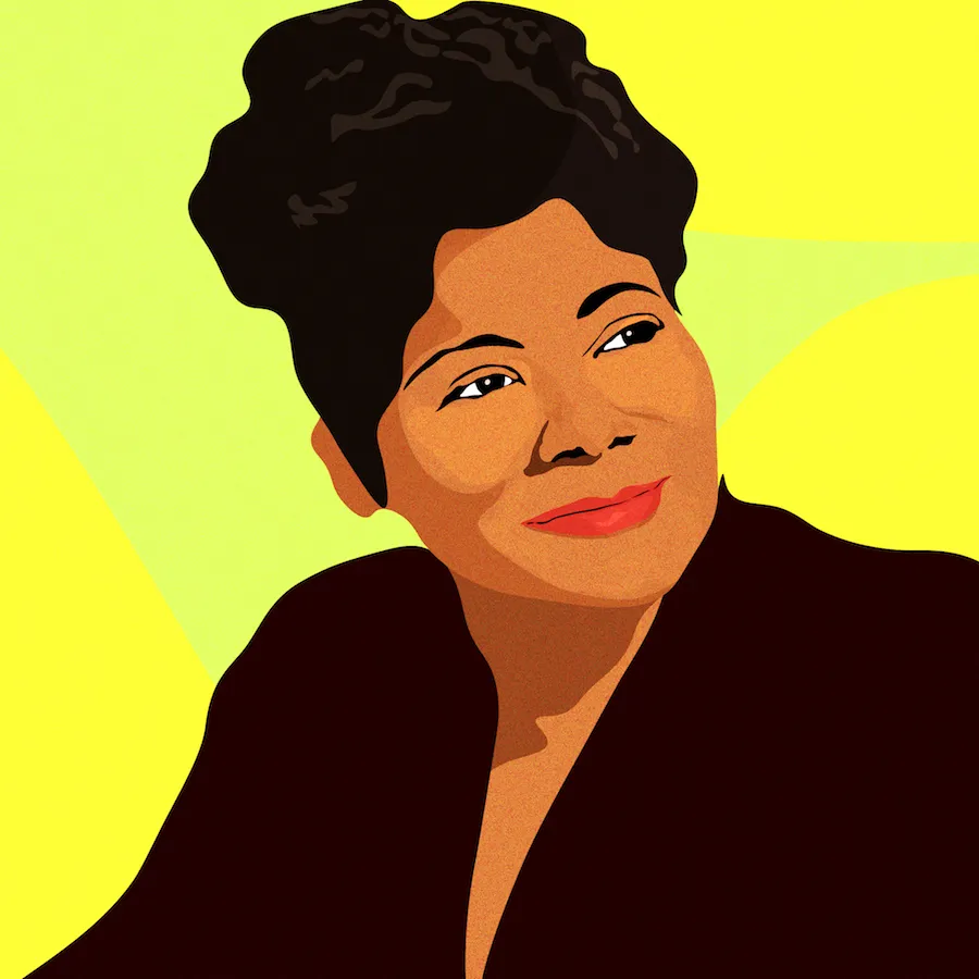 Illustration of Mahalia Jackson