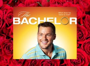 The Bachelor promo image on rose background