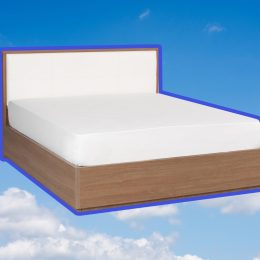 mattress in blue sky
