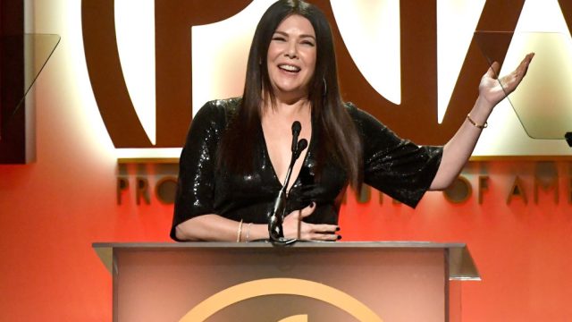 BEVERLY HILLS, CA - JANUARY 19: Lauren Graham speaks onstage during the 30th annual Producers Guild Awards at The Beverly Hilton Hotel on January 19, 2019 in Beverly Hills, California.
