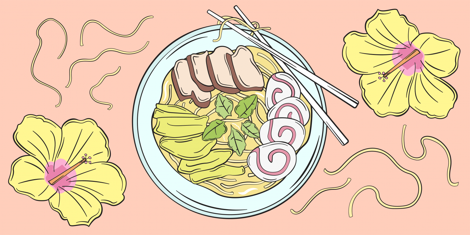 Saimin noodles