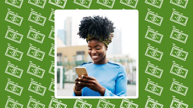 woman using smartphone
