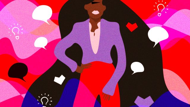 black female therapist illustration