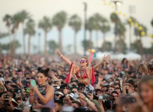 people at a Coachella concert