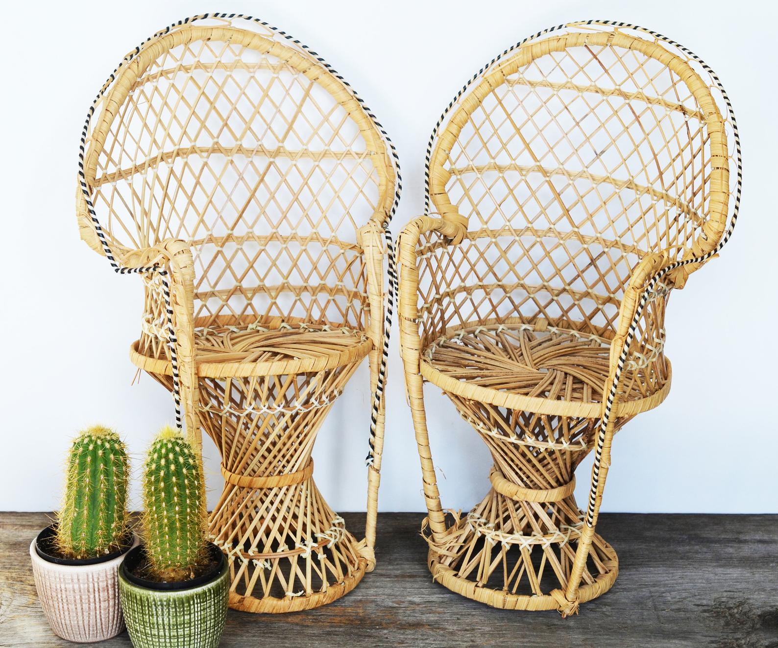 rattan chairs from etsy