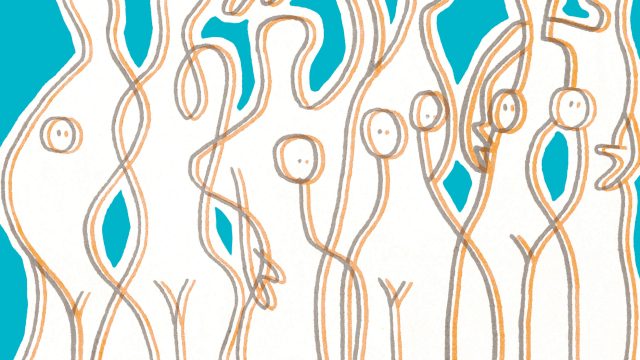 abstract drawing of women