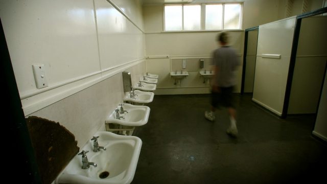 school bathroom