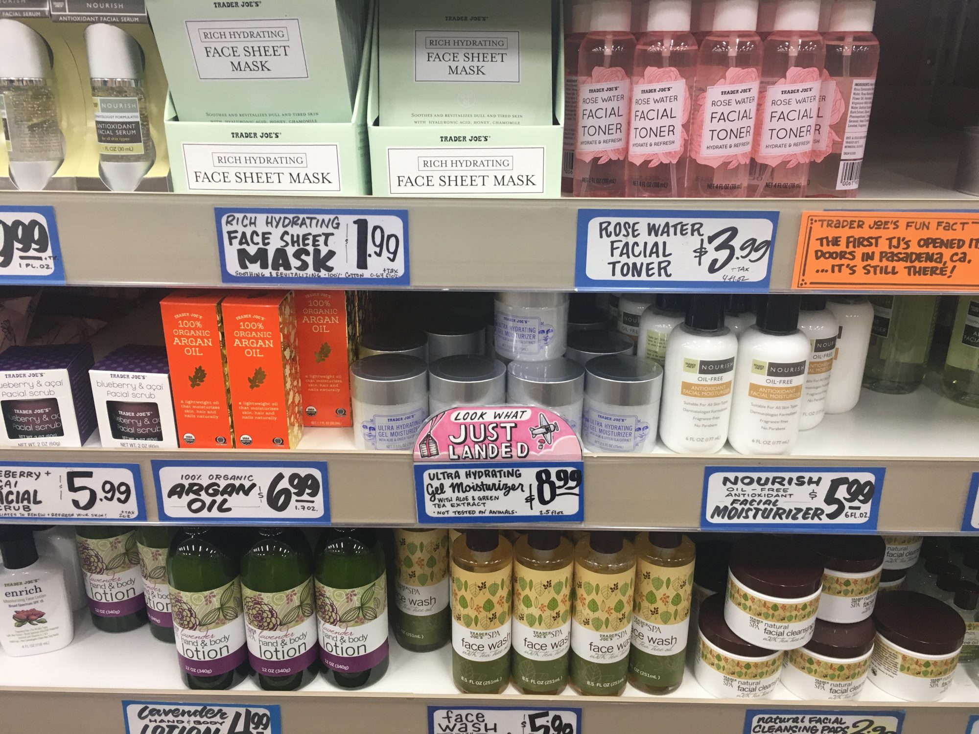 Trader shop joe's skincare