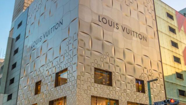 Gold Louis Vuitton Building