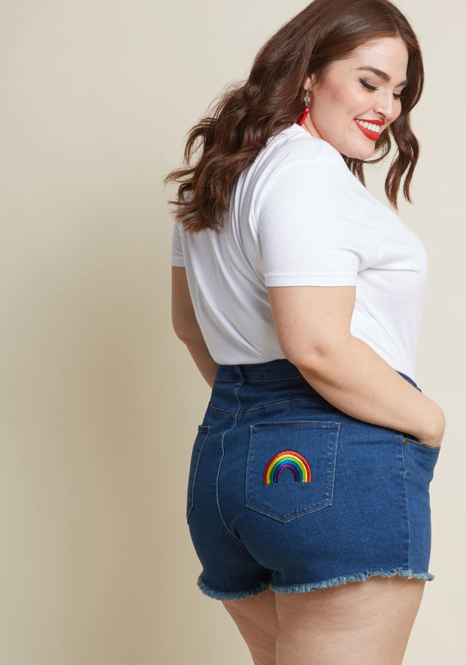 ModCloth Come Colorfully Denim Shorts