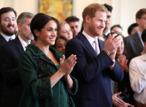 Meghan, Duchess of Sussex and Prince Harry, Duke of Sussex watch a musical performance as they attend a Commonwealth Day Youth Event at Canada House