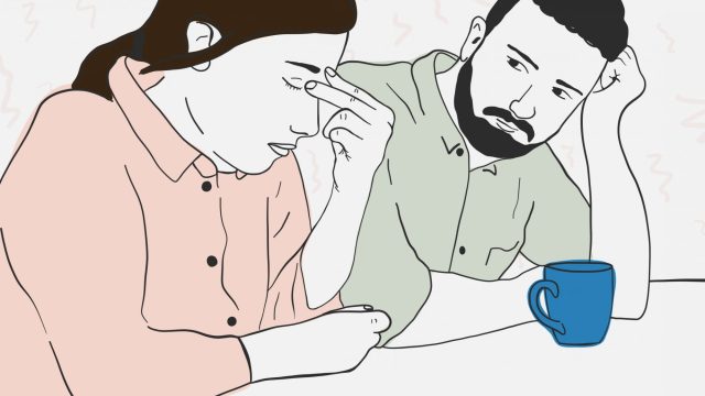 illustration of a family conflict