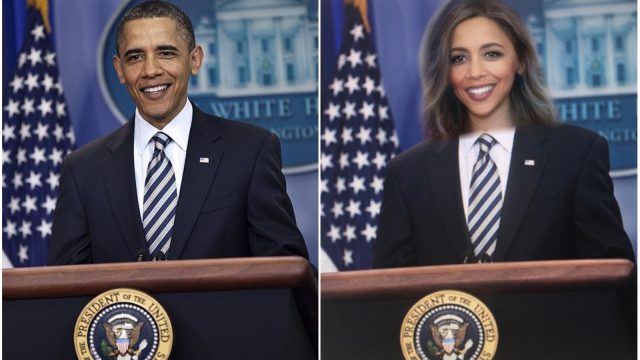 Snapchat filter on presidents