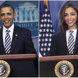 Snapchat filter on presidents