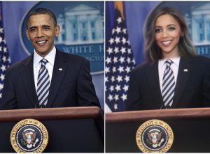 Snapchat filter on presidents