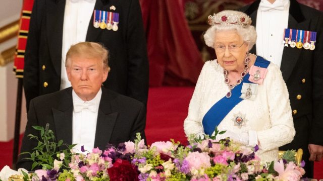 President Donald Trump and Queen Elizabeth II
