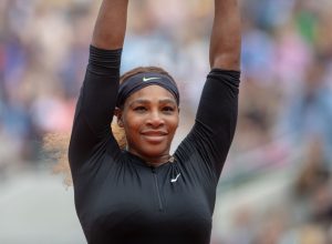 Serena Williams celebrating during the 2019 French Open