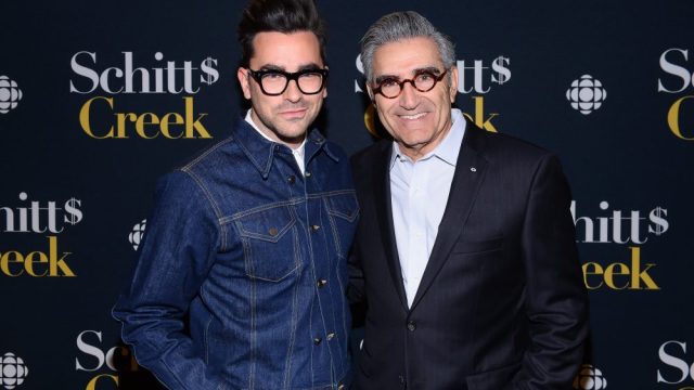 Dan Levy with his father and "Schitt's Creek" co-creator, Eugene Levy.