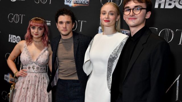 Sophie Turner with some of her "Game of Thrones" cast mates.