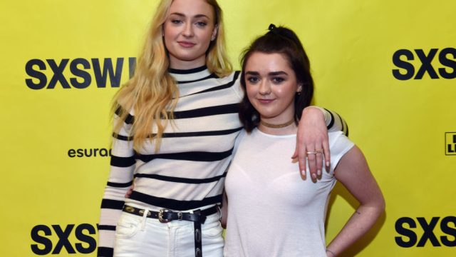 Sophie Turner and Maisie Williams attend onstage at 'Featured Session: Game of Thrones' during 2017 SXSW Conference and Festivals at Austin Convention Center