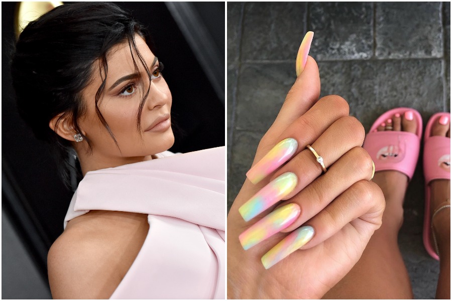Kylie Jenner mocked for her long orange fake nails as fans claim they look  like an 'overgrown fungal infection' | The US Sun
