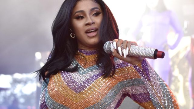 Cardi B's rhinestone catsuit that split onstage at Bonnaroo 2019.