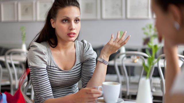 young woman breaking up with best friend