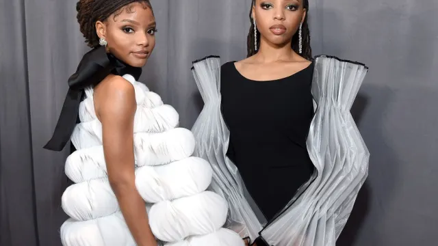Halle Bailey and Chloe Bailey of Chloe x Halle attends the GRAMMY Awards
