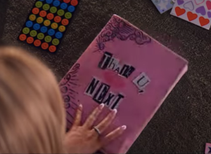 Scene from music video for "Thank U, Next" by Ariana Grande