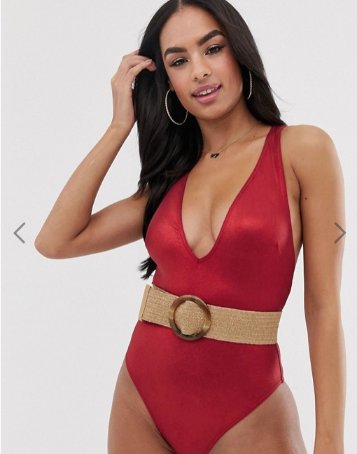 Asos red one piece