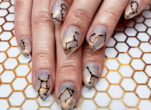 Constellation nail art