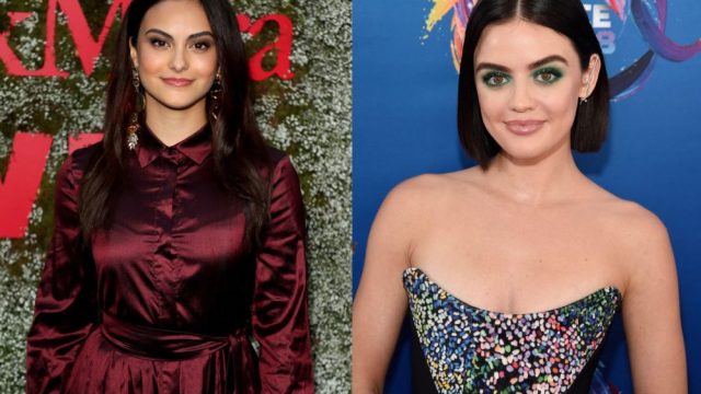 A side-by-side photo of Camila Mendes and Lucy Hale
