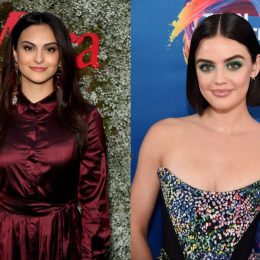 A side-by-side photo of Camila Mendes and Lucy Hale